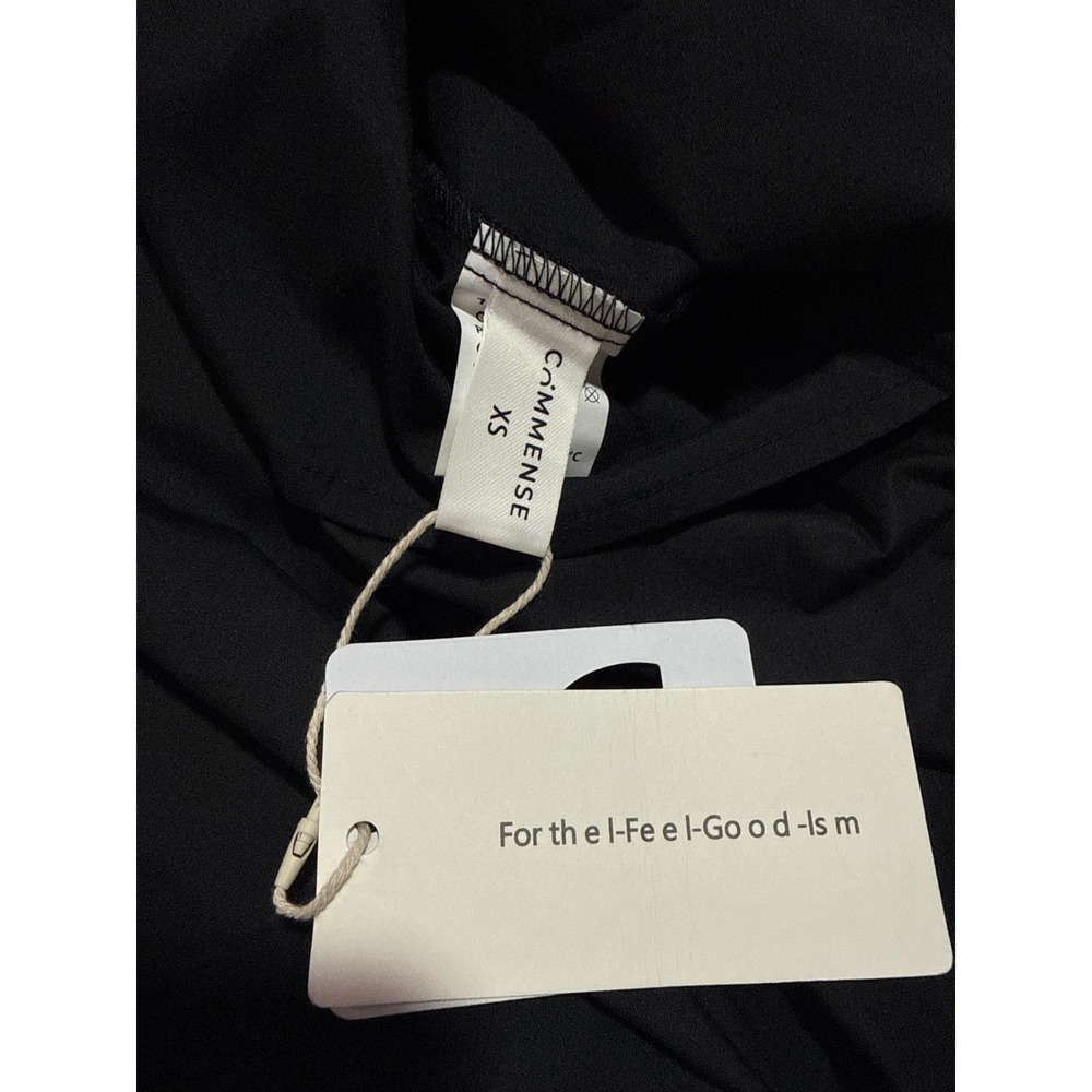 Commense Backless Drawstring Cami Long‎ Dress Bla… - image 5